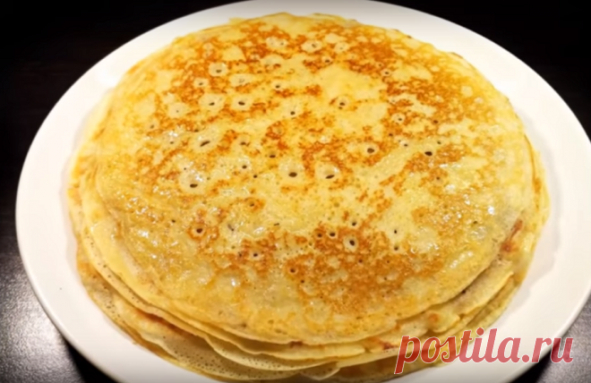 Самый удачный рецепт блинов на кефире
