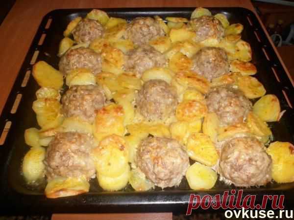 Мясные "ёжики" с картошкой под сыром - Простые рецепты Овкусе.ру