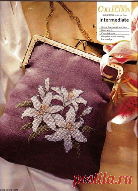 Чудесные вышитые сумочки из журнала Cross Stitch Collection