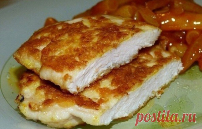 ​Очень нежные куриные отбивные с хрустящей сырной корочкой