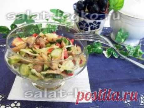 Салат с сырыми шампиньонами и помидорами, рецепт с фото