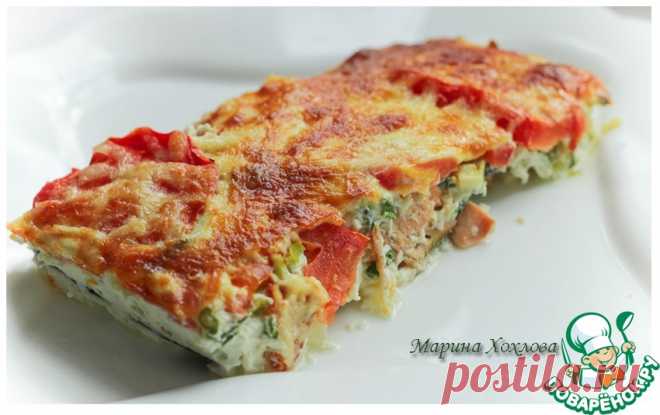 Красная рыба, запеченная под овощной шубой Кулинарный рецепт