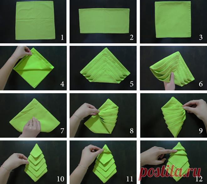 Как украсить стол ёлками из салфеток — DIYIdeas