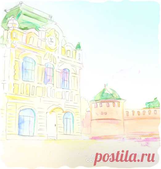 Нижний Новгород | Акварель | Персональная именная сказка | Лес Солнца | Lessolnca.ru