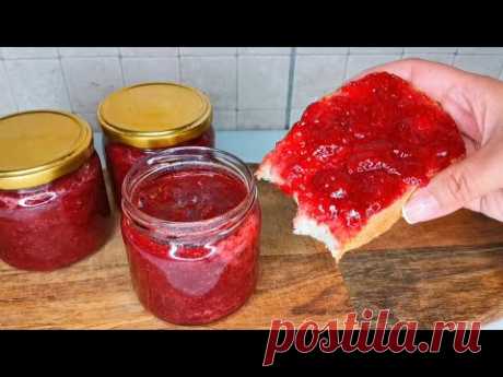(1) 🍓Без ЖЕЛАТИНА ! Без ЗАГУСТИТЕЛЯ. 💯Настоящий КЛУБНИЧНЫЙ ДЖЕМ. 📌Чуть САХАРА. - YouTubeКлубничный Джем.
Клубника - 1 кг.
Сахар - 200 гр.
Лимонный сок по - вкусу.
1. Я готовила с 2 кг клубники.
2. Добавила 0.5 лимонного сока.
3. Получилось 3 баночки по - 350 гр.