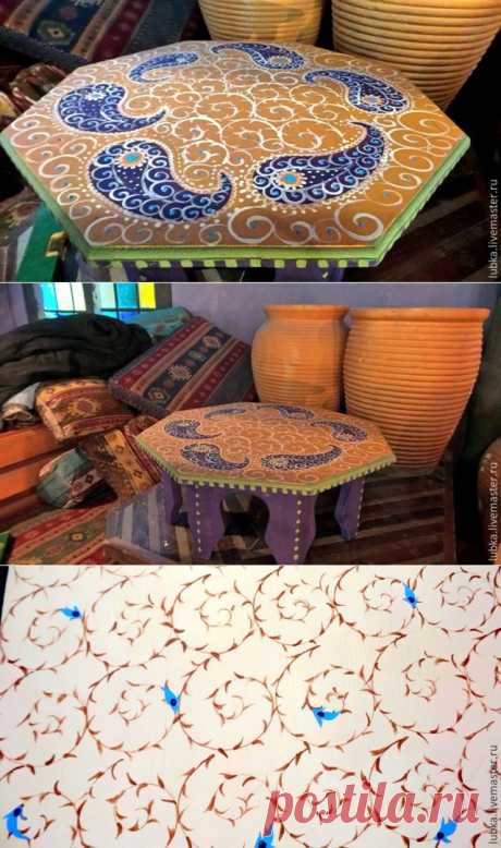 Расписываем стол восточными узорами - Ярмарка Мастеров - ручная работа, handmade