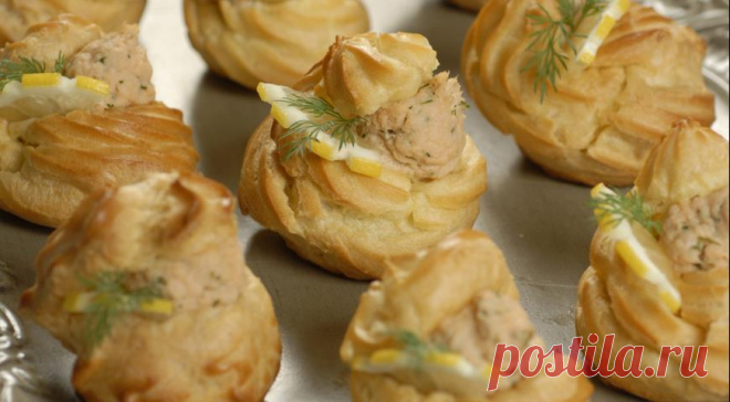 Профитроли с кремом из лосося. Пошаговый рецепт с фото на Gastronom.ru