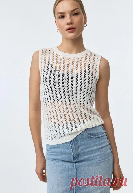 Ажурная майка от Sela (схема узора)