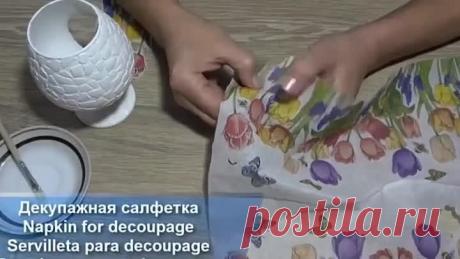 Идея чудесной поделки из стеклянного бокала