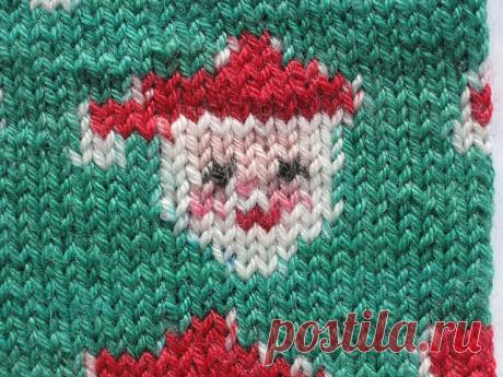 Ravelry: Santa Claus self patterning sock pattern by Abigail Grasso