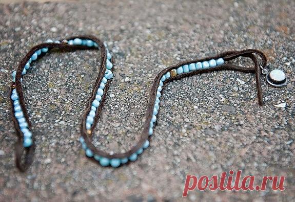 Кожаные браслеты — от простых до необычных: 9 идей с мастер-классами