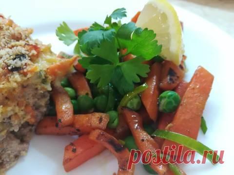 Лёгкая лазанья с теплым салатом из моркови и зелёного горошка - пошаговый рецепт с фото. Автор рецепта Ирина . - Cookpad