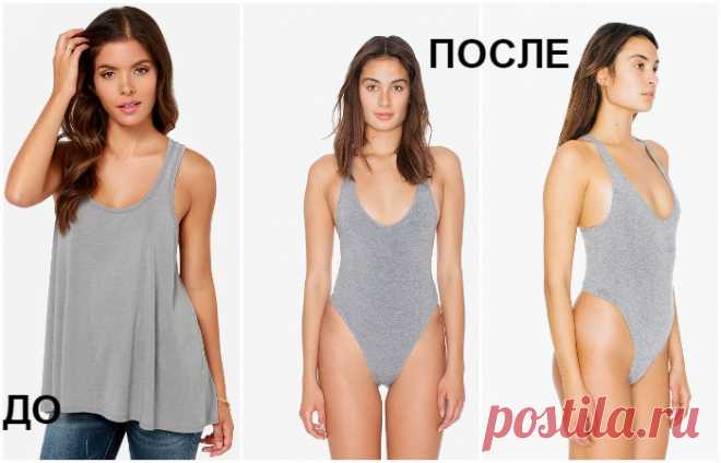 Переделка майки в боди (diy) / Футболки DIY / ВТОРАЯ УЛИЦА