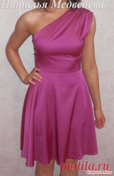 Моделирования лифа на однот плечо с драпировкой - Страна Мам