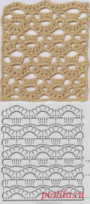 Схемы ажурных узоров крючком