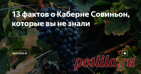 13 фактов о Каберне Совиньон, которые вы не знали 30 августа был Международный день Каберне Совиньона. В честь этого мы подготовили факты об этом популярном сорте винограда, которые вы, возможно, не знали. 1. У людей были сумасшедшие теории о том, откуда взялся Каберне Совиньон Поскольку никто не был уверен в его происхождении, возникли всевозможные дикие теории. Одно из популярных предположений заключалось в том, что Каберне Совиньон на самом деле был разновидностью виног...