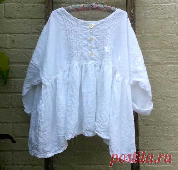 Prairie Linen Shirt Oversized to Fit Most от MegbyDesign на Etsy