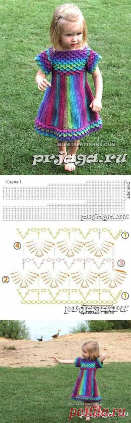 Вязаное платье с чешуйками от Bonita Patterns