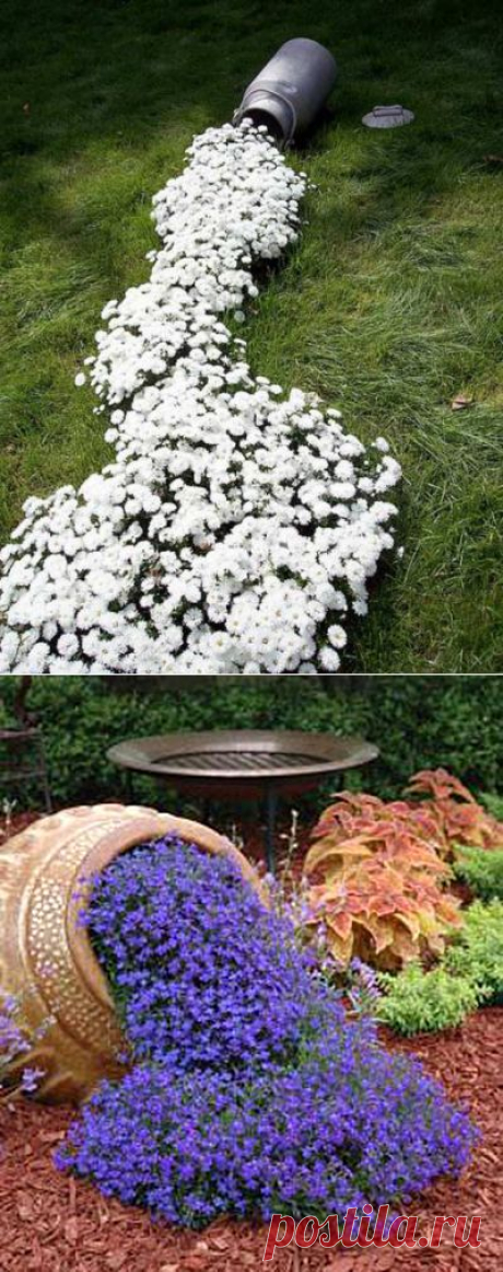 Оформление клумб и цветников на даче своими руками — Цветочный ручей | Дача своими руками