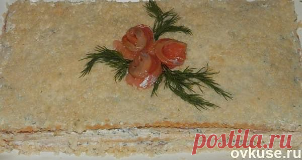 Закусочный пирог с семгой - Простые рецепты Овкусе.ру