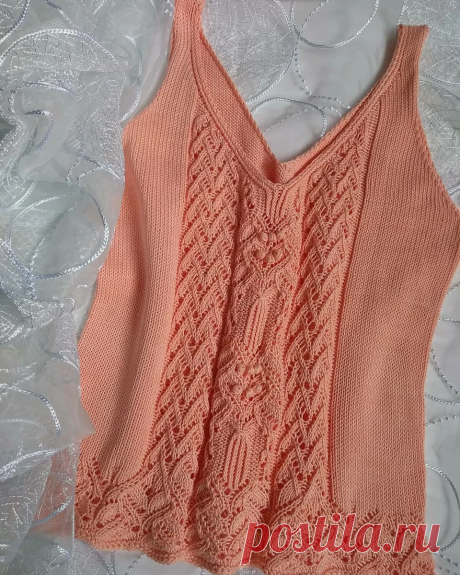 Красивый ажурный летний топ "Belle Fleur" спицами. Описание и схемы
Автор: @olga_knits_msk