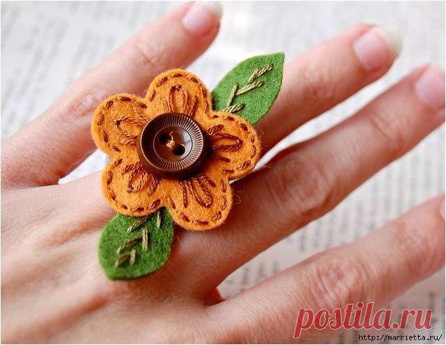 Цветочные фантазии из фетра