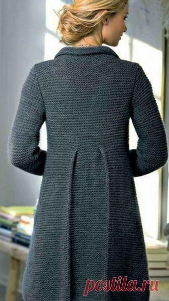 Вязание пальто спицами