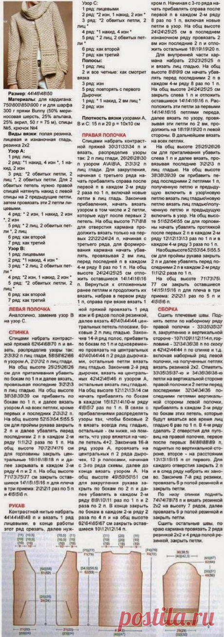 Стильный кардиган спицами