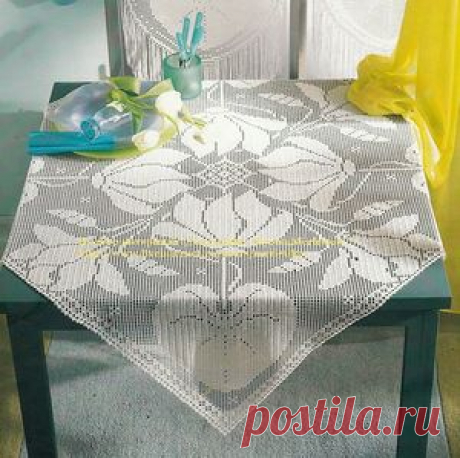 Скатерти крючком ...подборка.