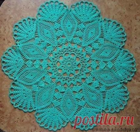 Шикарная салфетка крючком Шикарная салфетка крючком схема. Схема красивой салфетки крючком.