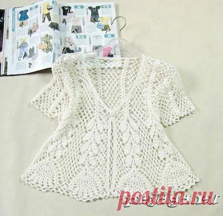 Ажурное болеро крючком для девочки