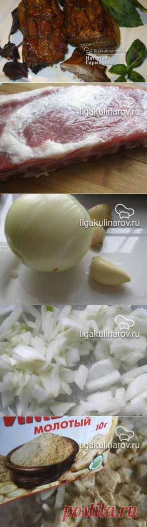 Свиные ребрышки пикантные, рецепт пошаговый от Лиги Кулинаров. Рецепт свиных ребрышек пикантных, рецепты Лиги Кулинаров.