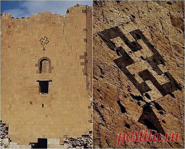 АРЕВАХАЧ(Свастика)Один из видов аревахача на стенах древнеармянского города Ани.Аревахач «Солнечный крест»также Кер хач(«Кривой крест»),Хач патеразмин(арм.Խաչ պատերազմին,«Крест войны»),в некоторых источниках также упоминается как Армянская свастика—один из традиционных армянских символов, своеобразный вид свастики.Самые ранние изображения свастики в Армении относятся к неолиту периода человеческой культурной эволюции(7000-5000 до н.э.). Главным значением аревахача является Солнце,а отсюда и свет