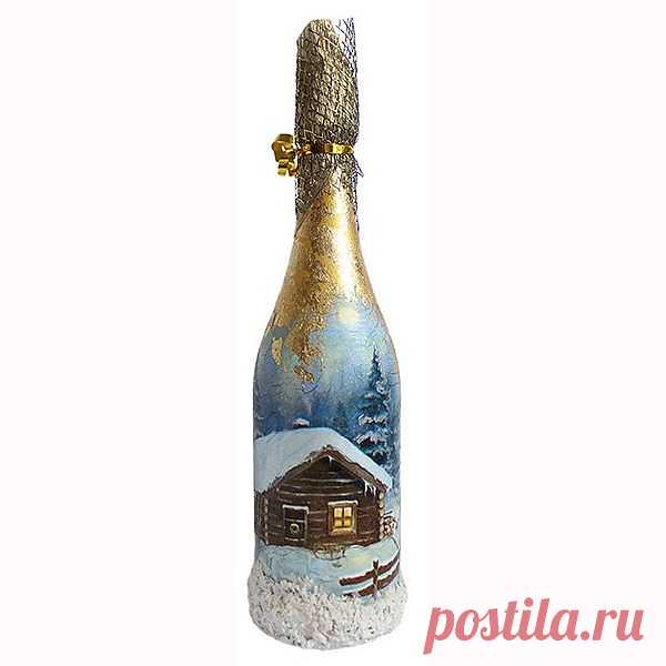 Бутылка шампанского "Зимний Лес"