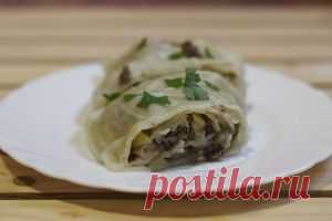 Классический ханум с картошкой и мясом.
