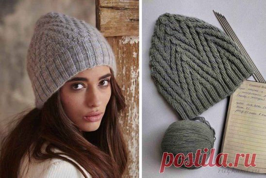 СТИЛЬНАЯ ШАПОЧКА ОТ ASHLEY RAO НА СПИЦАХ
описание по ссылке:       http://ru4kami.ru/vyazhem-aksessuary/1150-stilnaya-shapochka-ot-ashley-rao-na-spicah.html