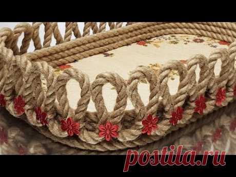 DIY😍Эта вещь нужна в каждом доме. И для гостей, и для хозяев. Поделки из джута