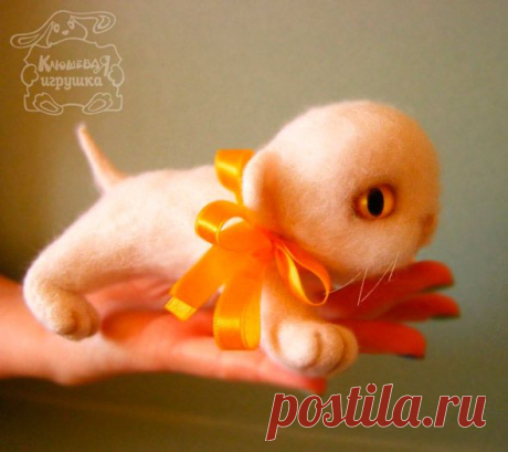 Мастер-класс по сухому валянию игрушки. Котенок Усик от Светланы Клюшевой.