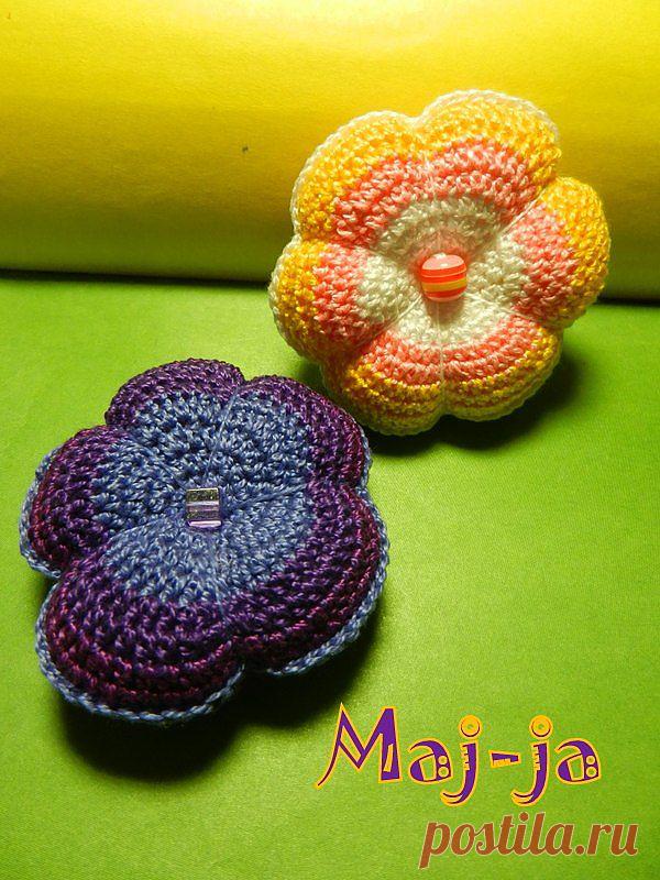 Вязаный цветок, мастер-класс