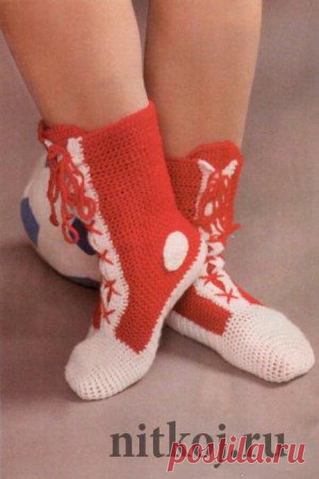 Носки – кеды крючком » Ниткой - вязаные вещи для вашего дома, вязание крючком, вязание спицами, схемы вязания