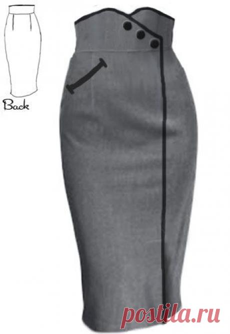 Rockabilly Wiggle Skirt by Amber Middaugh | etek