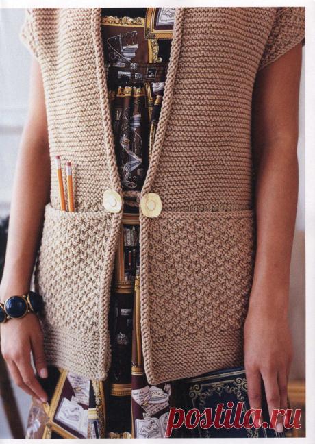Кардиган Camel Cardigan, Knit Simple Knits Plus