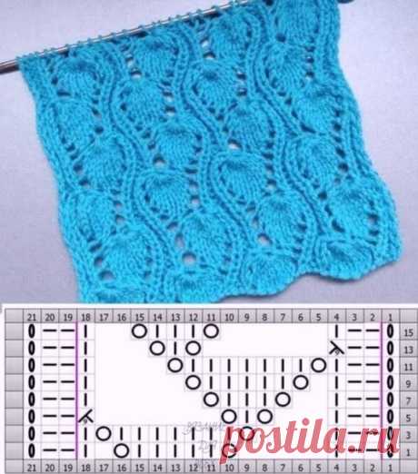 Очень красивый узор

#узор_ажурный@knit_best, #узор_спицами@knit_best

схема*

Источник: https://zen.yandex.ru/media/cozyhands/ajurnye-melkie-..