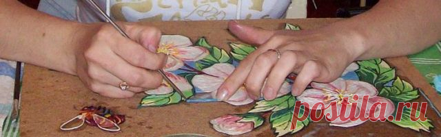 Мастер-класс по созданию картины в салфеточной технике .