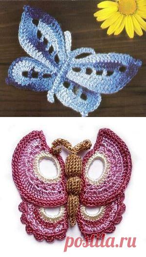 вязанные бабочки - крошки.