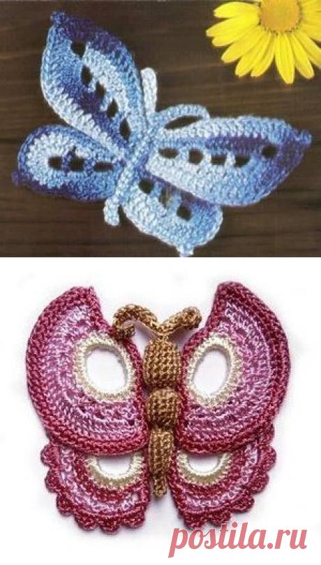 вязанные бабочки - крошки.
