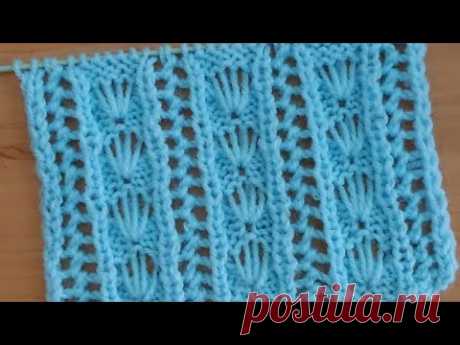 Ажурный узор спицами для туники, маечки, джемпера.