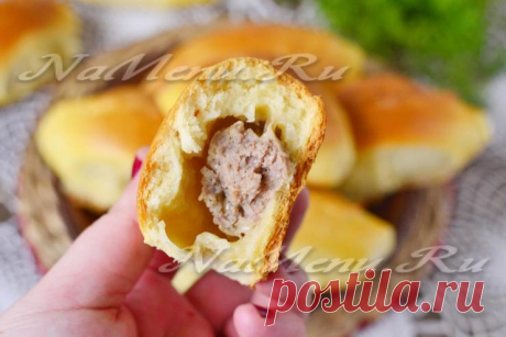 Пирожки с мясом в духовке, пошаговый рецепт с фото