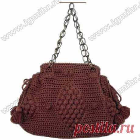 Женская сумка с узором из шишечек - МирТесен
