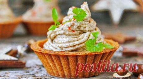 Идеи для новогоднего стола: Ржаные тарталетки с грибным кремом на Gastronom.ru
